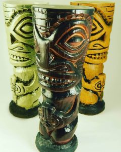 Image of three mugsmade for the Kon Tiki in Tucsco, AZ