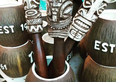 Tiki Ti Coconut Mugs with Custom Muddlers